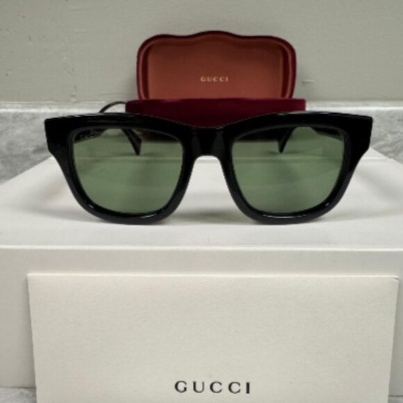 GUCCI | NEW | 1135S | 1135S - 001 | BLACK | GREEN - Picture 1 of 8